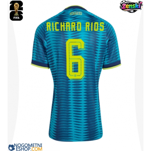 Ženski Nogometni dresi Kolumbija Richard Rios #6 Gostujoči SP 2026 Kratek Rokav